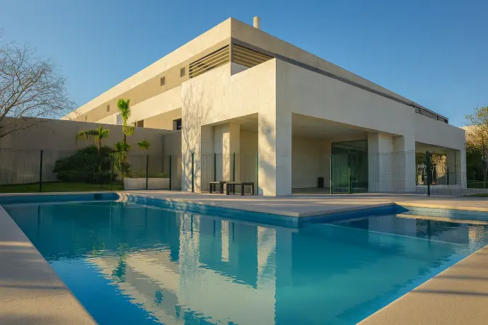 Casa club con área de asadores en planta alta para renta dentro del fraccionamiento.